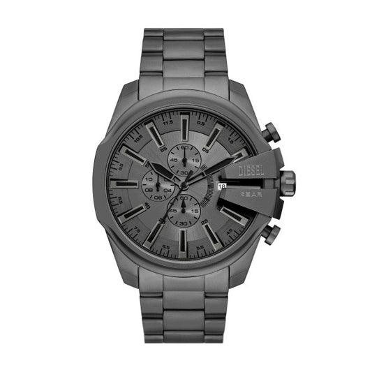 DIESEL MEGA CHIEF GUNMETAL GRAY CHRONOGRAPH WATCH DZ4676 (M)