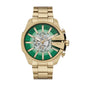 DIESEL MEGA CHIEF GREEN DIAL STAINLESS STEEL WATCH DZ4684 (M)