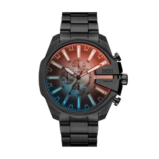 DIESEL MEGA CHIEF BLACK DIAL WATCH DZ4689 (M)