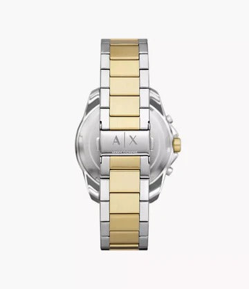 ARMANI EXCHANGE GREEN DIAL TWO-TONE CHRONOGRAPH WATCH AX1966 (M)