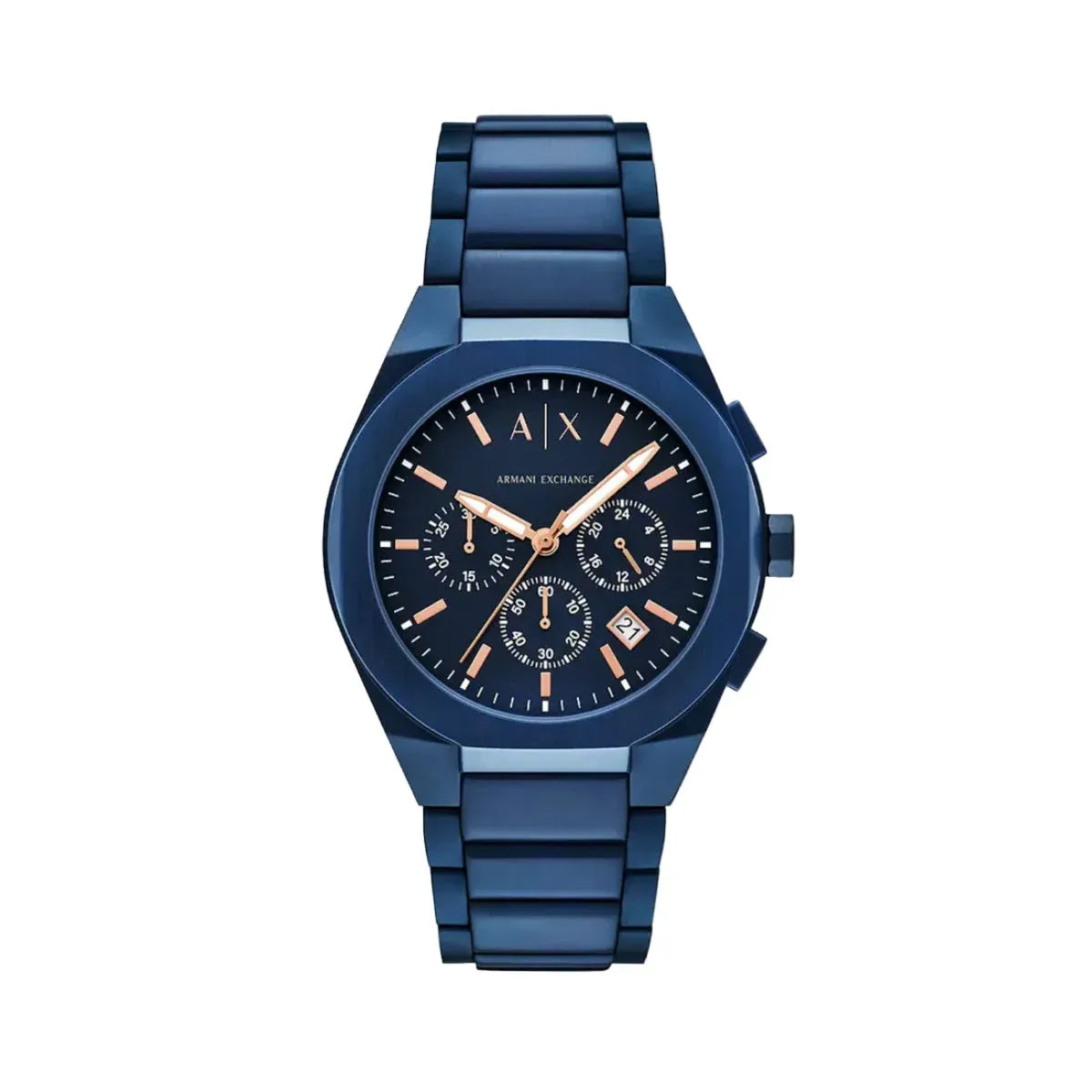 ARMANI EXCHANGE SYNC BLUE CHRONOGRAPH STAINLESS STEEL WATCH AX4189 (M)