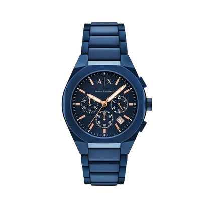 ARMANI EXCHANGE SYNC BLUE CHRONOGRAPH STAINLESS STEEL WATCH AX4189 (M)