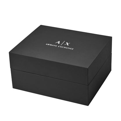 ARMANI EXCHANGE HAMPTON BLACK DIAL BRACELET & CUFF WATCH GIFT SET AX7101SET (M)