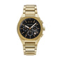 ARMANI EXCHANGE BLACK DIAL GOLD TONE STAINLESS STEEL WATCH AX4180 (M)