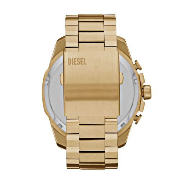 DIESEL MEGA CHIEF BLACK AND GOLD CHRONOGRAPH WATCH DZ4360 (M)