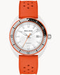 BULOVA WHITE DIAL ORANGE  SNORKEL HYBRID CERAMIC WATCH 98B448 (M)