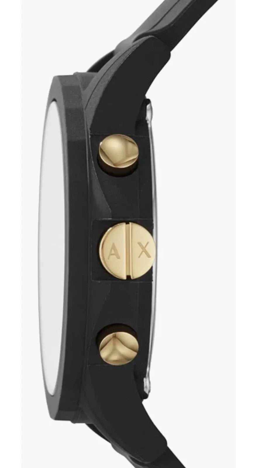 ARMANI EXCHANGE OUTERBANKS BLACK CHRONOGRAPH SILICONE STRAP WATCH AX7105 (M)