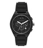 ARMANI EXCHANGE OUTERBANKS BLACK CHRONOGRAPH SILICONE WATCH AX1326 (M)