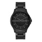 ARMANI EXCHANGE HAMPTON BLACK DIAL STAINLESS STEEL WATCH AX2104 (M)