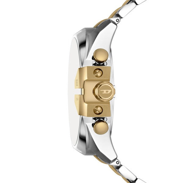DIESEL MEGA CHIEF SILVER & GOLD TWO-TONE WATCH DZ4701 (M)