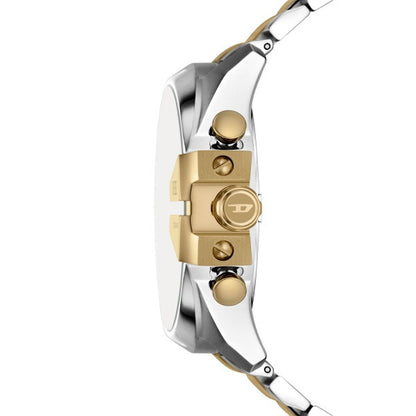DIESEL MEGA CHIEF SILVER & GOLD TWO-TONE WATCH DZ4701 (M)