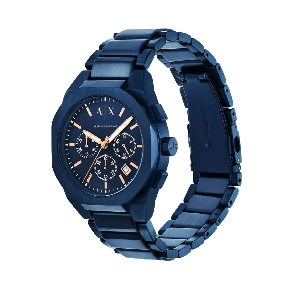 ARMANI EXCHANGE SYNC BLUE CHRONOGRAPH STAINLESS STEEL WATCH AX4189 (M)