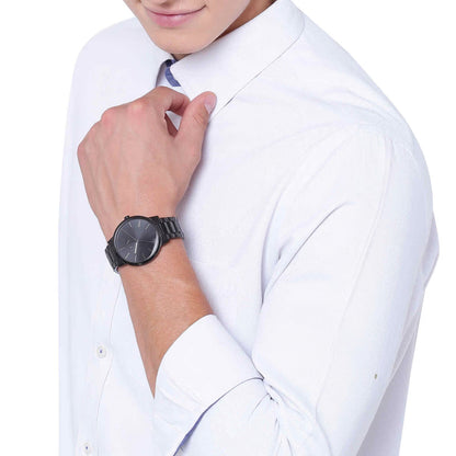 ARMANI EXCHANGE CAYDE BLACK DIAL STAINLESS STEEL WATCH AX2701 (M)