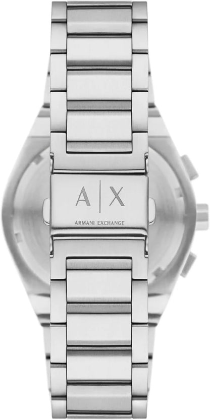 ARMANI EXCHANGE BLACK DIAL STAINLESS STEEL CHRONOGRAPH WATCH AX4186 (M)