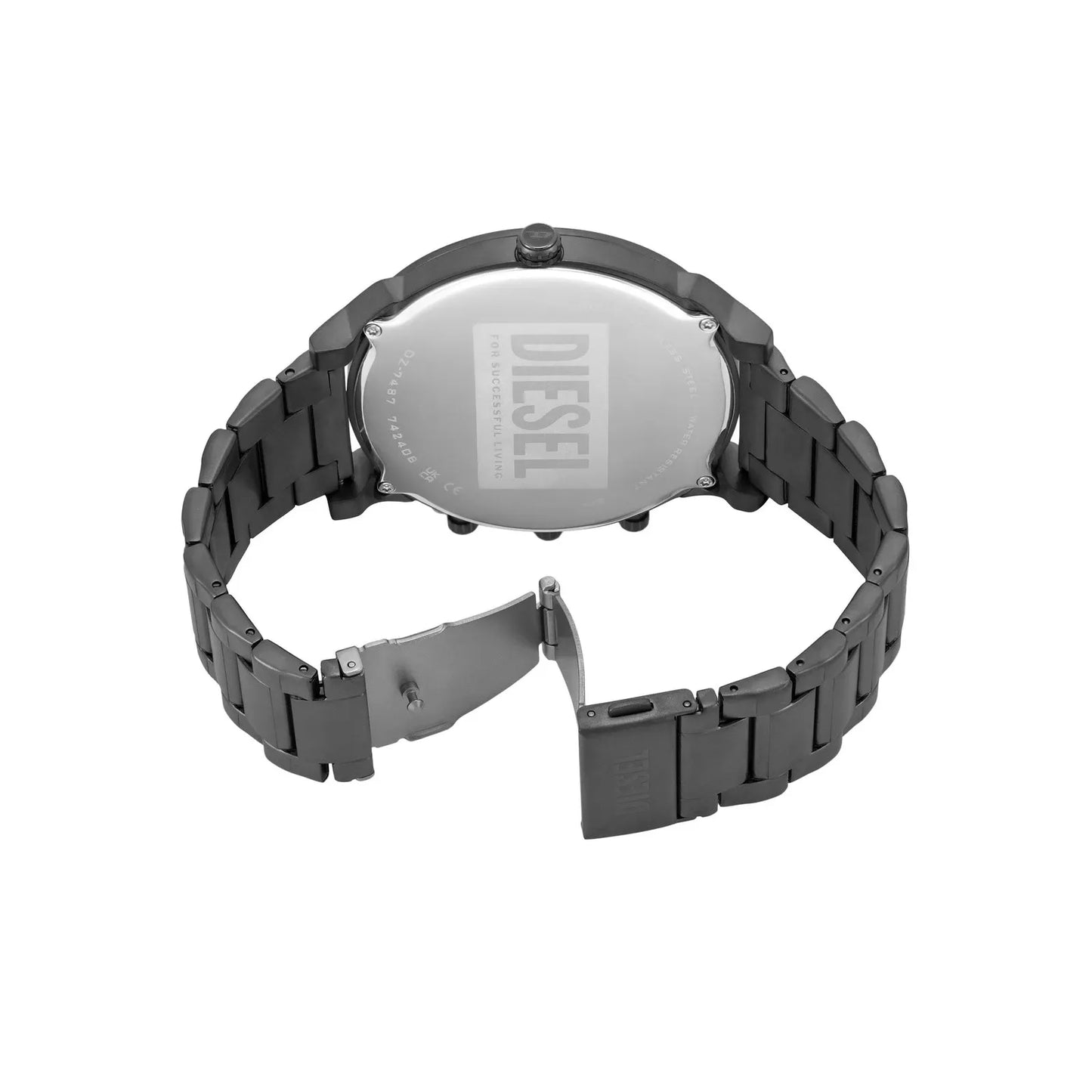 DIESEL MR. DADDY SLIM GUNMETAL MULTI-DIAL WATCH DZ7487 (M)