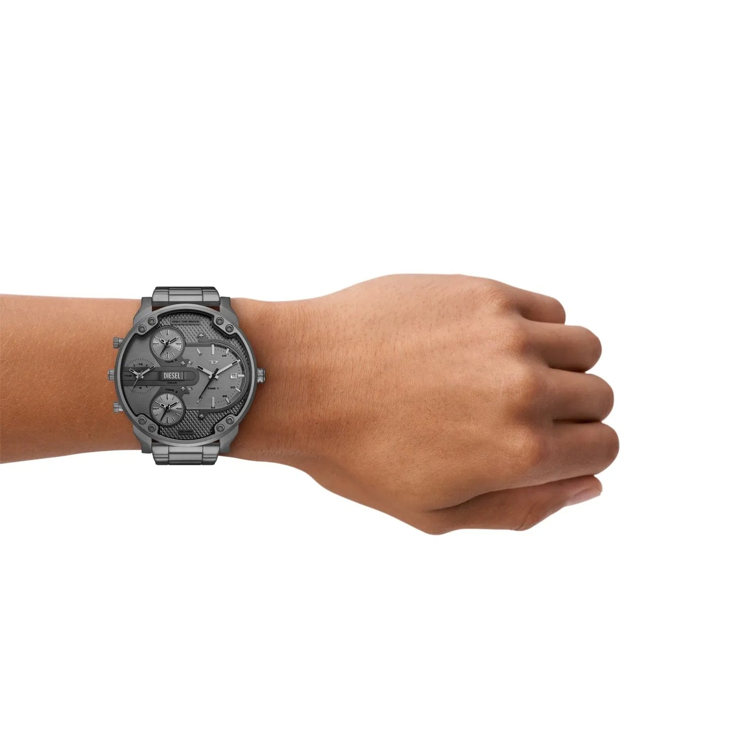 DIESEL MR. DADDY SLIM GUNMETAL MULTI-DIAL WATCH DZ7487 (M)