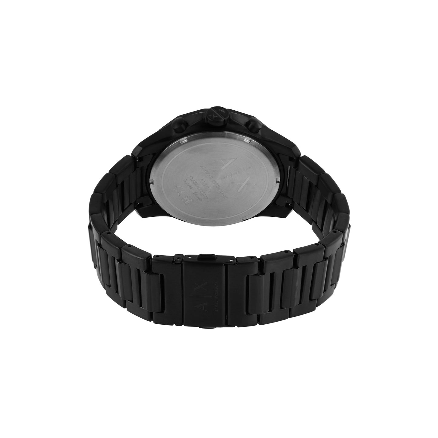 ARMANI EXCHANGE BANKS BLACK DIAL BLACK STAINLESS STEEL CHRONOGRAPH WATCH AX1722 (M)