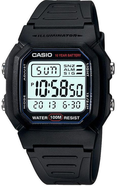 CASIO CLASSIC DIGITAL CHRONOGRAPH WATCH - W800H-1AV BLACK (M)