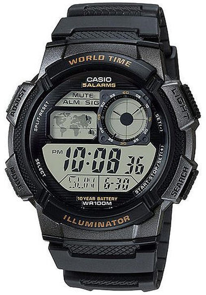 CASIO YOUTH DIGITAL WORLD TIME AE-1000W-1AV AE1000W-1AV (M)