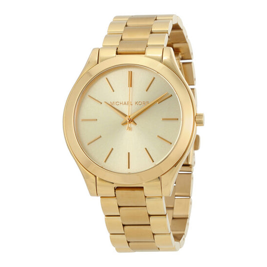 MICHAEL KORS - SLIM RUNWAY GOLD-TONE STAINLESS STEEL WATCH - MK3179 (W)