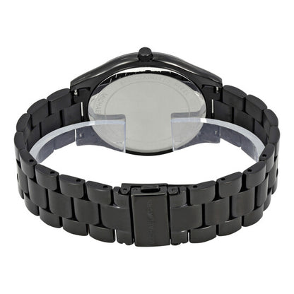 MICHAEL KORS - SLIM RUNWAY BLACK STAINLESS STEEL WATCH - MK3221 (W)