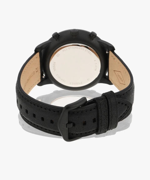 FOSSIL NEUTRA CHRONOGRAPH BLACK LEATHER WATCH - FS5503