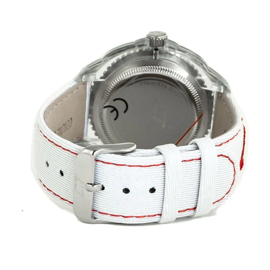 Chronotech Men's White Leather Watch – CHCC6280L04AC