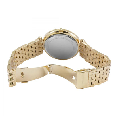 MICHAEL KORS - DARCI GLITZ GOLD DIAL PAVE BEZEL CRYSTAL WATCH - MK3191 (W)