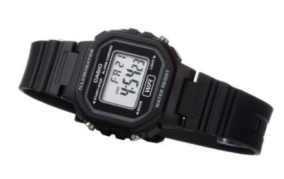 CASIO DIGITAL CASUAL WATCH BLACK/WHITE LA-20WH-1A (W)