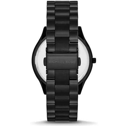 MICHAEL KORS - SLIM RUNWAY BLACK STAINLESS STEEL WATCH - MK3221 (W)