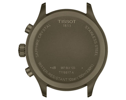 TISSOT CHRONO XL KHAKI DAIL KHAKI DIAL LEATHER MEN'S WATCH 45MM - T116.617.36.092.00