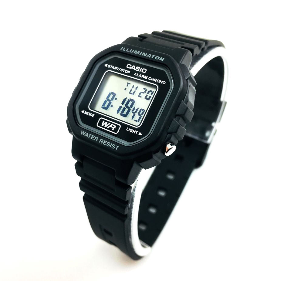 CASIO DIGITAL CASUAL WATCH BLACK/WHITE LA-20WH-1A (W)