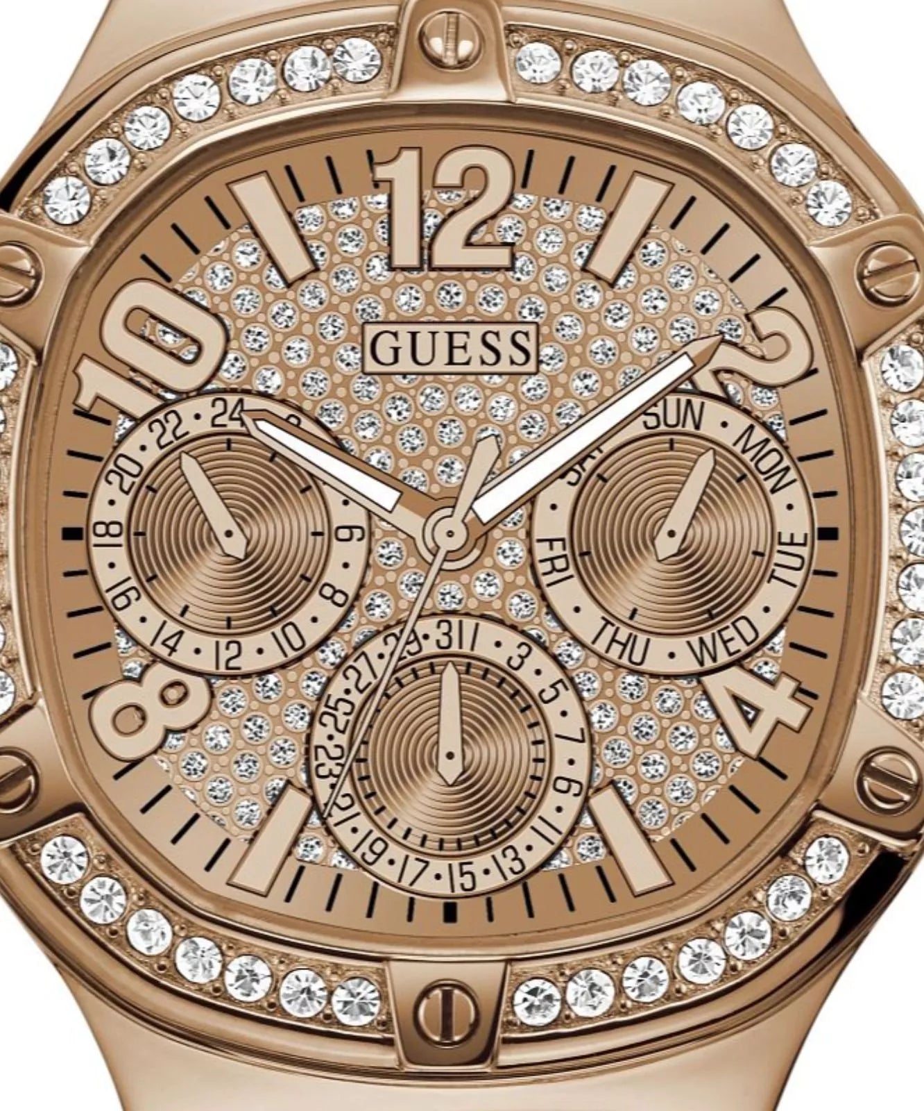 GUESS GOLD TONED 40 MM BRACELET STAINLESS STEE